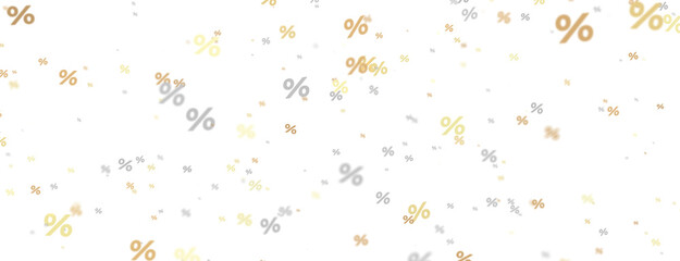 percent shopping digital in hand 3d.