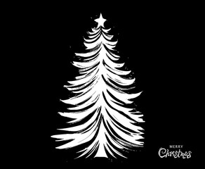 Obraz premium Christmas tree set, Hand drawn illustrations. 