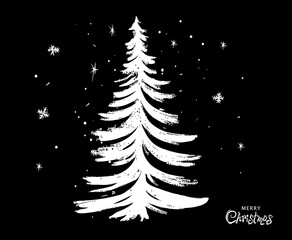 Christmas tree set, Hand drawn illustrations.	
