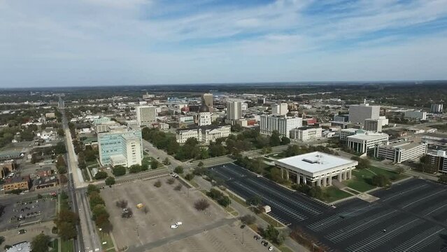 Aerial Downtown Topeka, Kansas