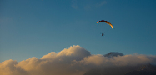 paraglider in the sky