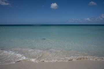 Caribbean seascape - peaceful background with turquoise water in Nigril Jamaica