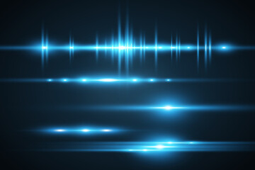 Light blue vector special effect. Glowing beautiful bright lines on a dark background.	

