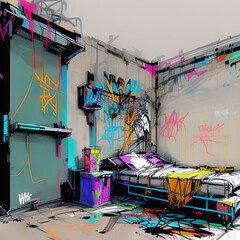 graffiti on the wall