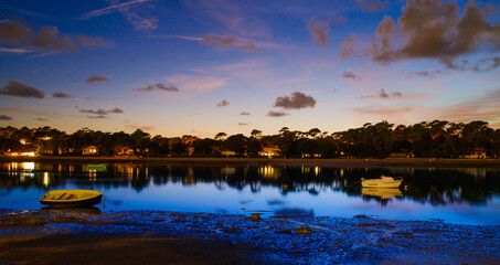 Hossegor lake at sunset