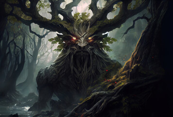 A fantasy forest spirit or demon.	