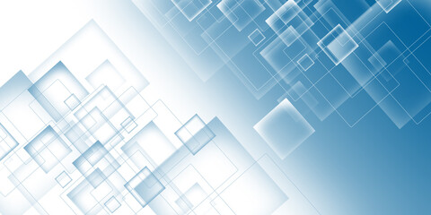 Abstract blue background with white squares
