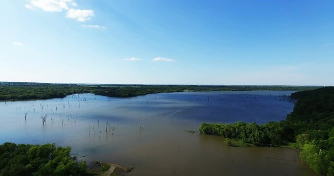 Aerial Lake Fort Smith Arkansas 4k