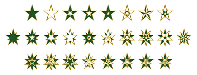 Sterne Collection grün gold