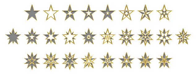 Sterne Collection grau gold