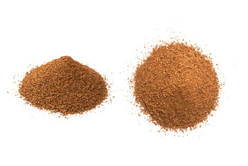 Instant coffee isolated on white background.