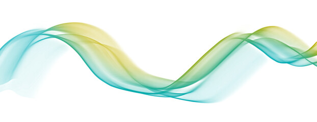 Abstract wave lines flowing smooth curve blue green