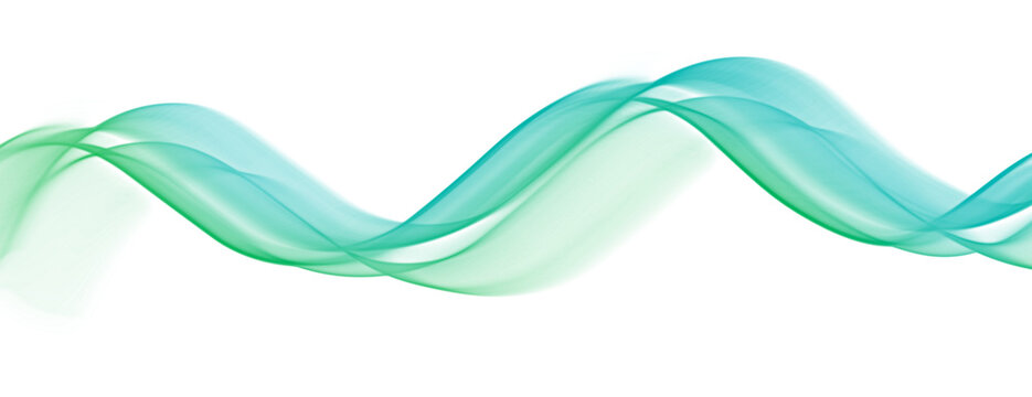 Abstract wave lines flowing smooth curve mint green © JMBee Studio