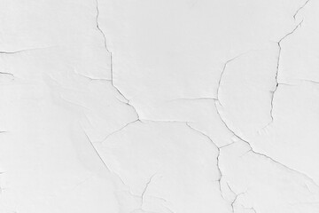 White old cracked surface with many cracks wall pattern texture abstract background