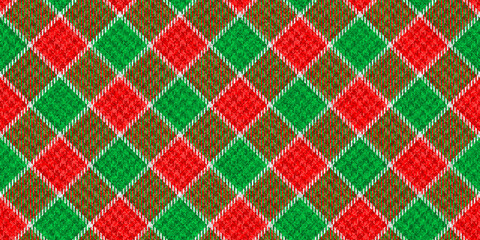 ragged grungy diagonal christmas colors red green stripes and white threads repeatable checkered fabric texture gingham ornament for plaid tablecloths shirts dresses bed tweed blanket flannel wrapping - 551898588