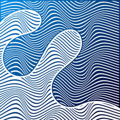 ABSTRACT COLORFUL GRADIENT WAVY LINE PATTERN BACKGROUND. COVER DESIGN 