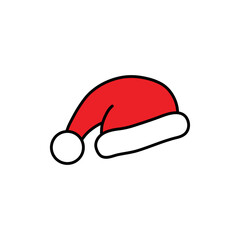 christmas hat icon. Vector christmas logo