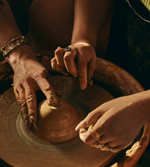 potter, clay, pottery, pot, hands, art, craft, ceramic, handicraft, work, artist, ceramics, working, bowl, molding, handmade, making, hand