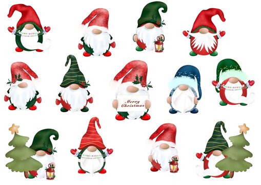 Clipart Christmas gnomes, Christmas elves