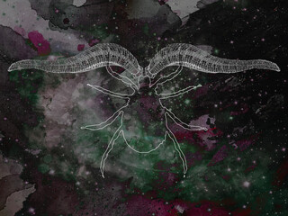 Leeches Sucking on a Tick in Space