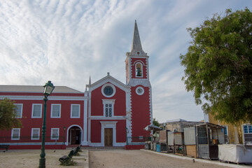 Obraz premium View of the Palacio De Sao Paulo Museum in Island of Mozambique in the early morning, Mozambique