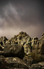 Torcal de Antequera, piedra caliza formaciones karsticas