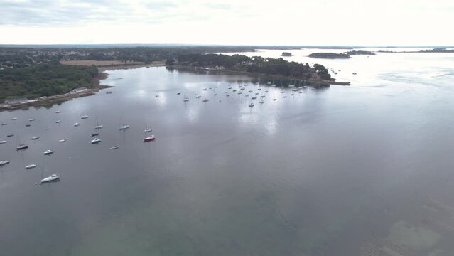 drone aerial shot of the Morbihan golf course