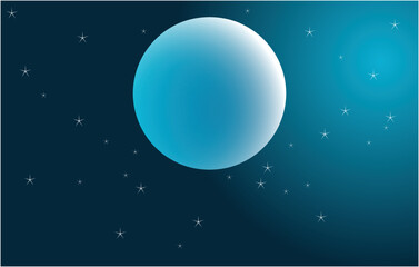 Obraz na płótnie Canvas night moon and stars vector design