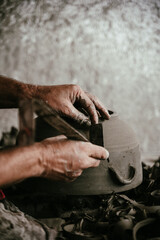 Obraz premium Ceramica Trabajo artesano de estilo árabe torno 