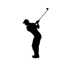  silhouette of a golfer