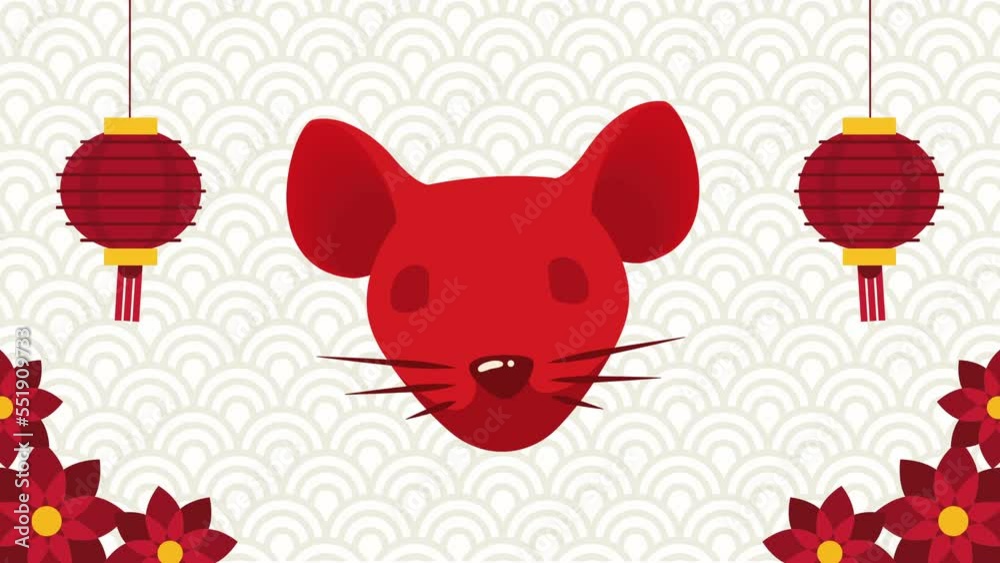 Sticker mouse chinese zodiac animal animation