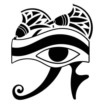 Egyptian Eye of Horus, Egyptian lotus flower  symbol