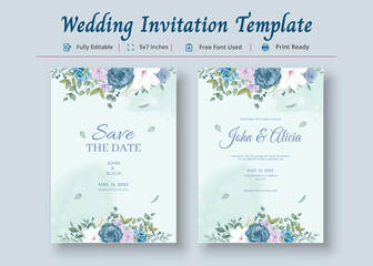 Wedding Invitation Card Template, Invitation Card Poster