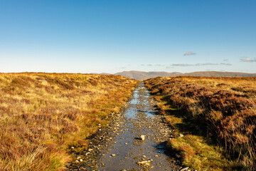 Rocky path to the mountains