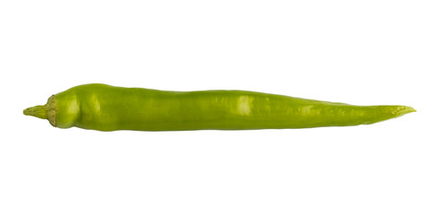 Green chili pepper on a transparent background. Element for design. isolated object