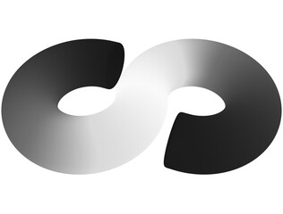 Infinity 3d sign symbol isolated