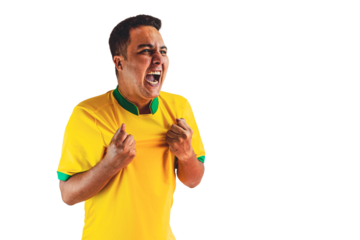 Dramatic Portrait of a Black Soccer Player Holding Flag.