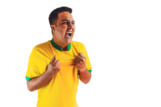 Dramatic Portrait of a Black Soccer Player Holding Flag.