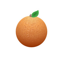 orange with leaf