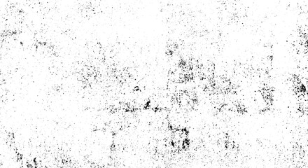 Monochrome texture composed of irregular graphic elements. Distressed uneven grunge background. Abstract vector illustration. Overlay for interesting effect and depth. Isolated on white background.