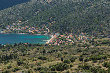 Fototapeta na wymiar Amazing view of coastline of Kefalonia, Greece