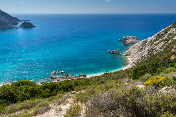 Fototapeta na wymiar Amazing view of coastline of Kefalonia, Greece