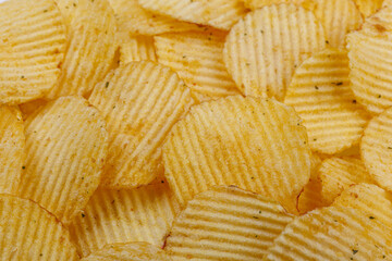 Lots of potato chips, texture