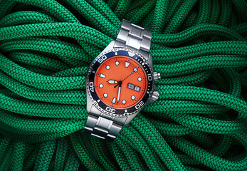 Watch on a rope background