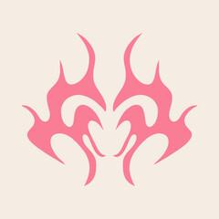 Modern sketch for a tattoo in the style of the 2000s. Abstract drawing. Punk style tracery, informal culture.