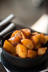 Breakfast potatoes in cast iron