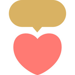 love heart chat bubble icon