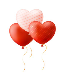 Obraz na płótnie Canvas valentine heart love realistic balloon