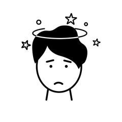 Man Character Depression, Stress. Something seems to be missing inside