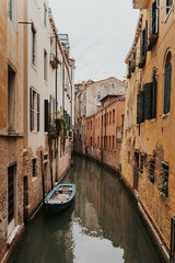 Quiet canal in Venice Italy